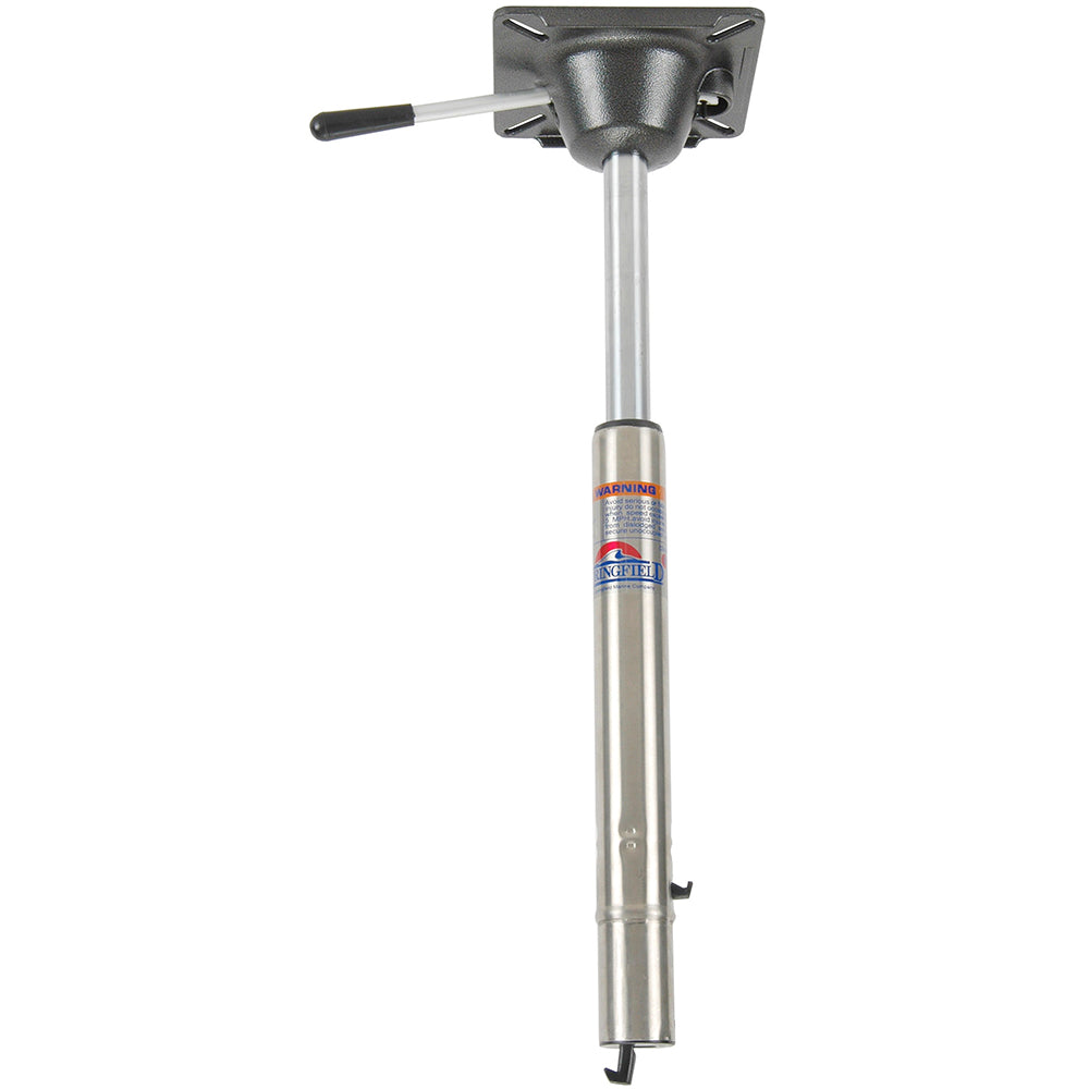 Springfield Marine Springfield Spring-Lock™ Power-Rise Adjustable Sit-Down Post - Stainless Steel — marine pedestals