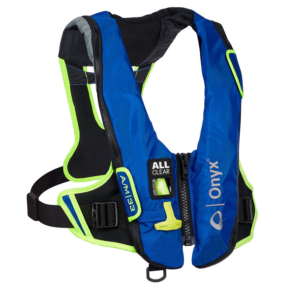 Onyx Outdoor Onyx Impulse A/M-33 All Clear® Auto/Manual Inflatable Life Jacket - Blue — marine personal flotation devices