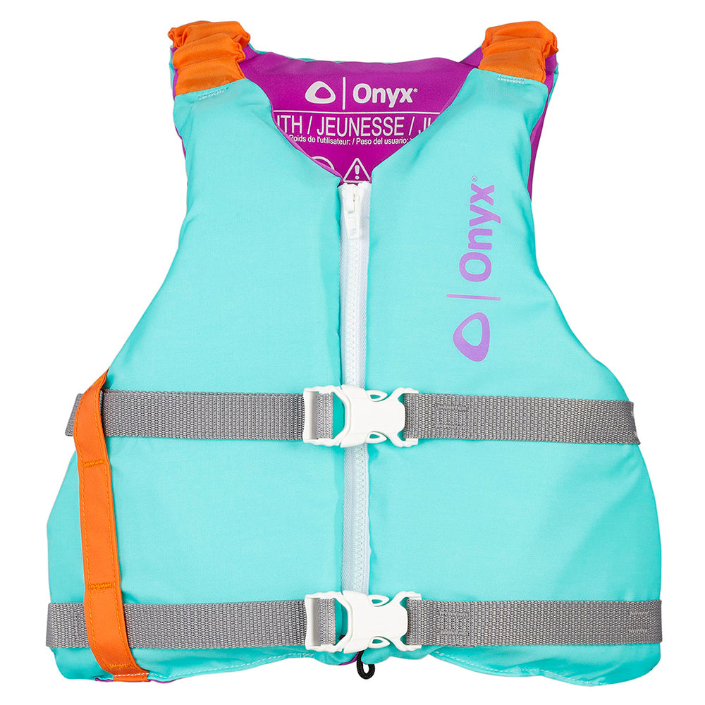Onyx Outdoor Onyx Youth Universal Paddle Vest - Aqua — marine personal flotation devices