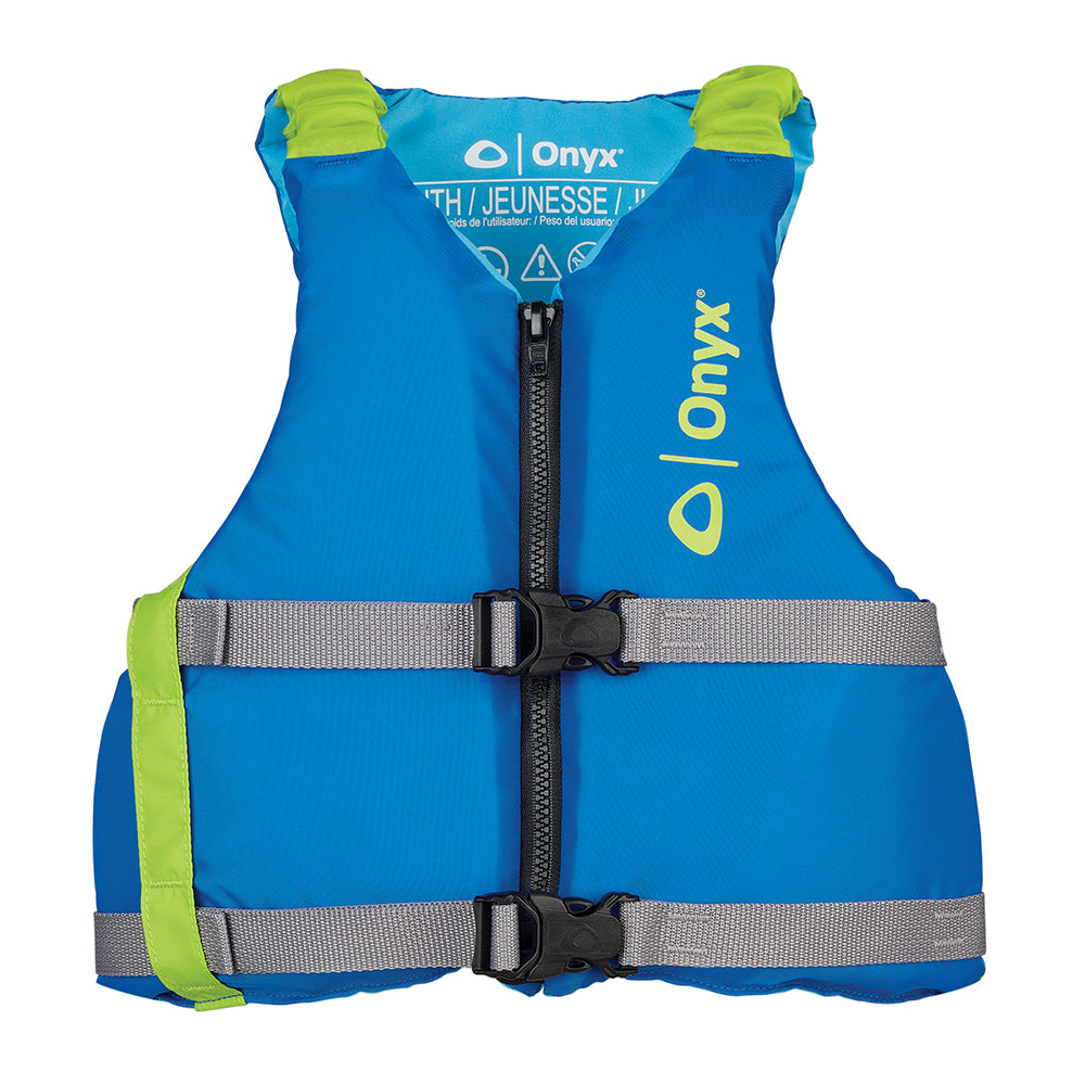 Onyx Outdoor Onyx Youth Universal Paddle Vest - Blue — marine personal flotation devices