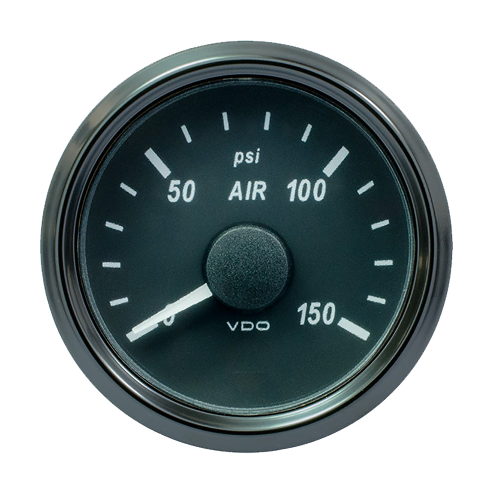 VDO SingleViu 52mm (2-1/16") Air Pressure Gauge - 150 PSI - 0-180 Ohm — marine gauges