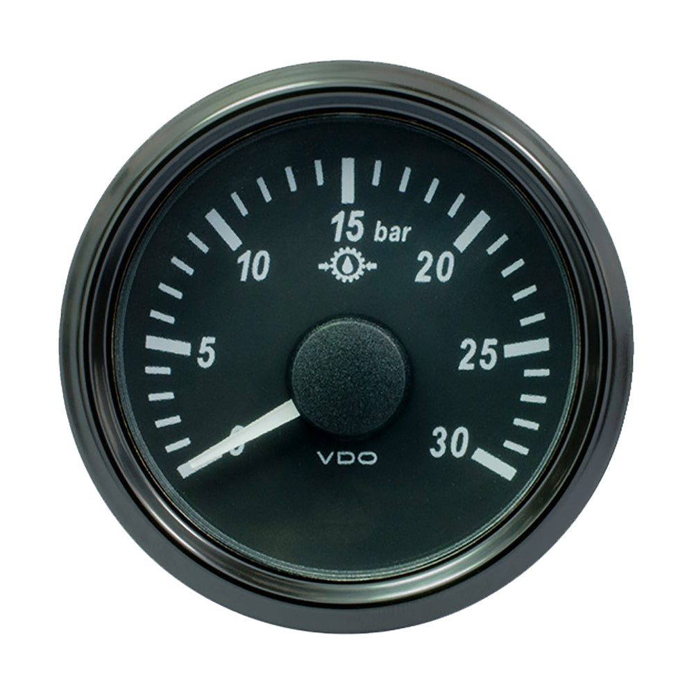 VDO SingleViu 52mm (2-1/16") Brake Pressure Gauge - 30 Bar - 0-4.5V — marine gauges