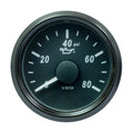 VDO SingleViu 52mm (2-1/16") Oil Pressure Gauge - 80 PSI - 240-33 Ohm — marine gauges