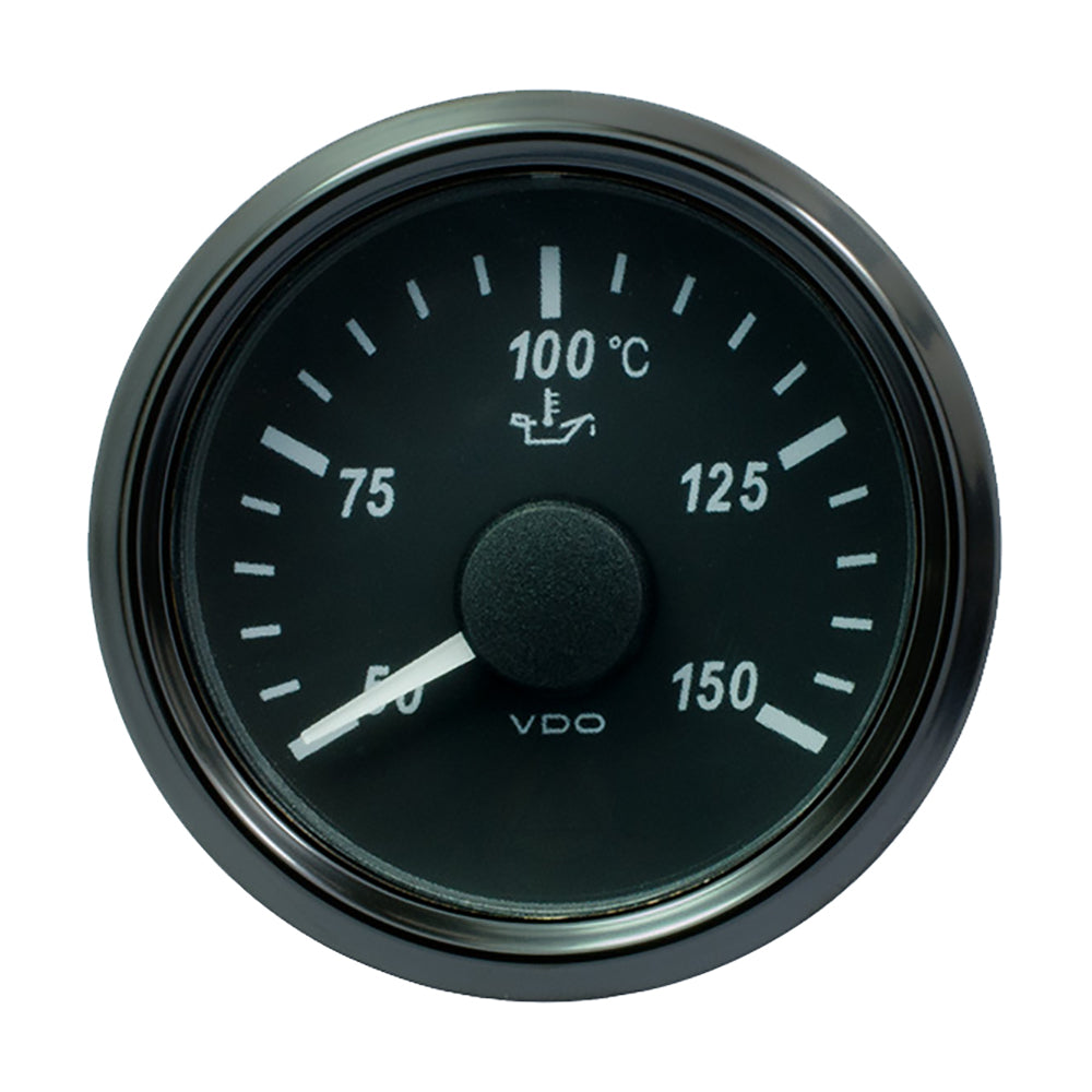 VDO SingleViu 52mm (2-1/16") Oil Temp. Gauge - 150° C - 322-18 Ohm — marine gauges