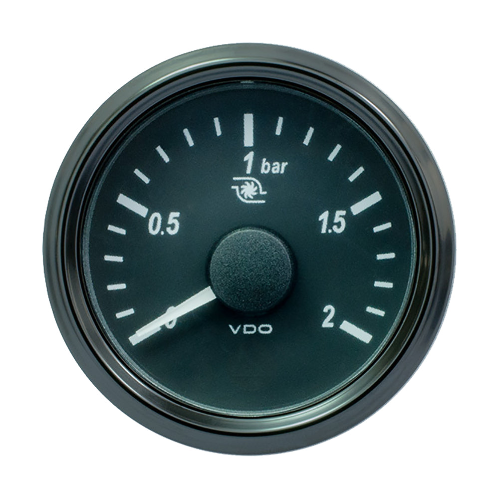 VDO SingleViu 52mm (2-1/16") Turbo Pressure Gauge - 60 PSI - 0-180 Ohm — marine gauges