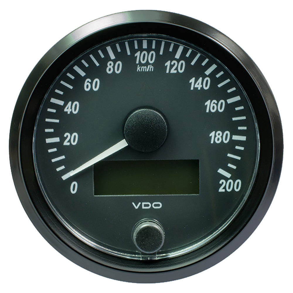 VDO SingleViu 80mm (3-1/8") Speedometer - 200 KM/H — marine gauges