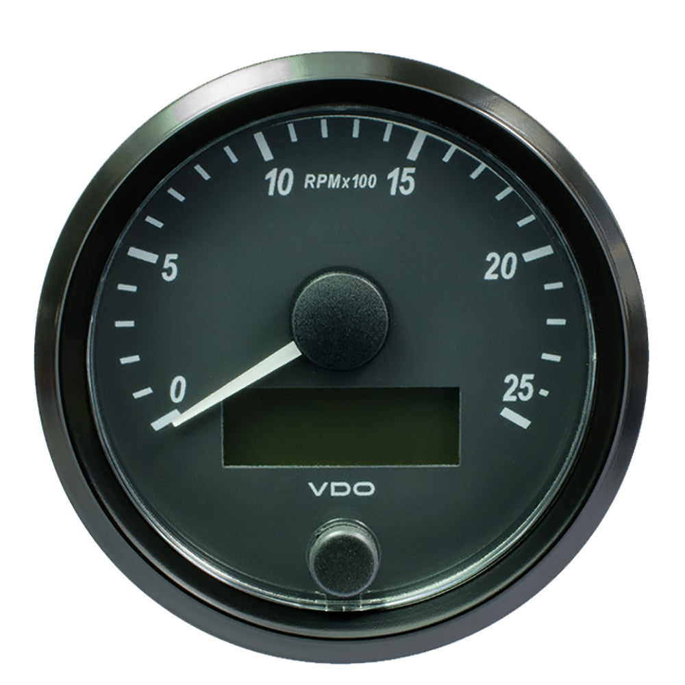 VDO SingleViu 80mm (3-1/8") Tachometer - 2500 RPM — marine gauges