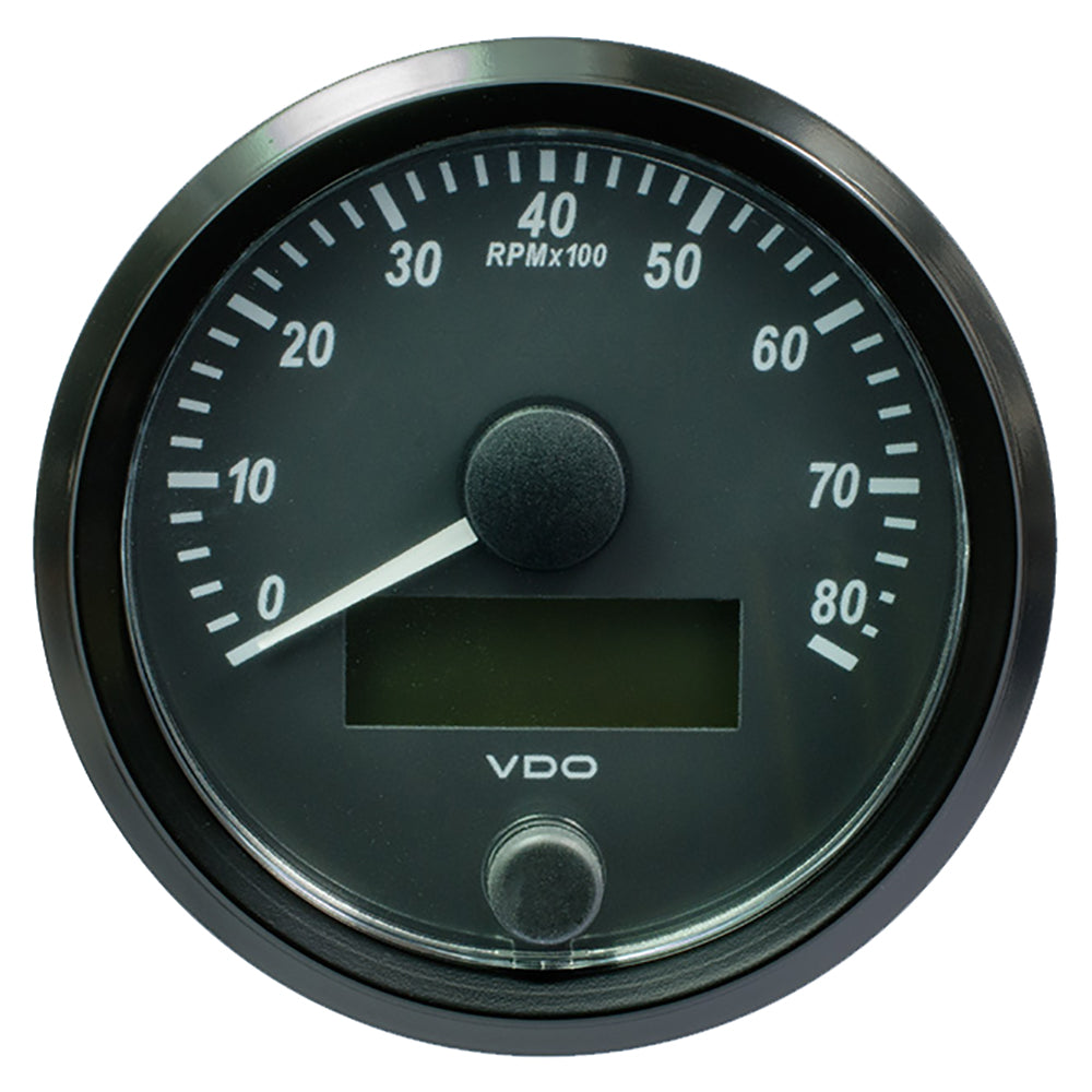 VDO SingleViu 80mm (3-1/8") Tachometer - 8000 RPM — marine gauges