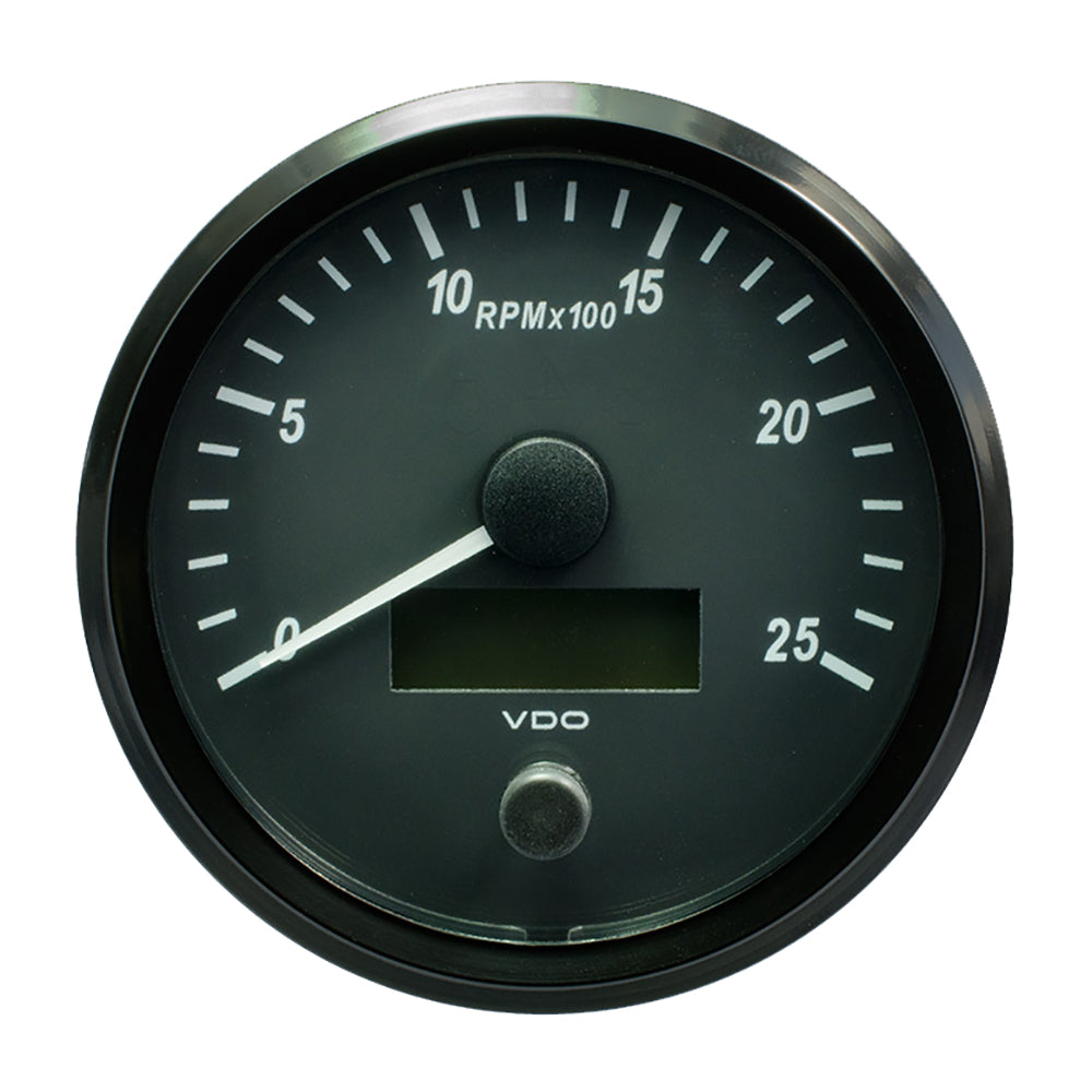 VDO SingleViu 100mm (4") Tachometer - 2500 RPM — marine gauges