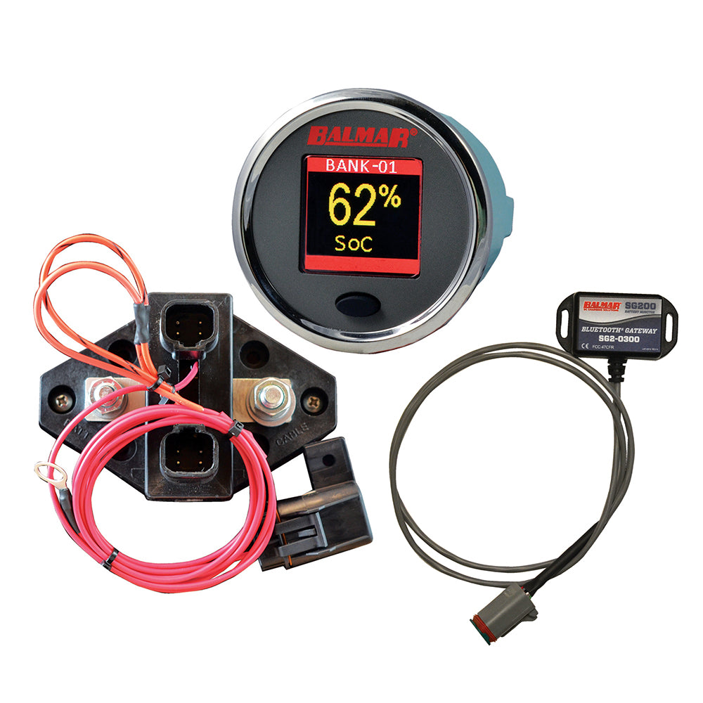Balmar SG210 Battery Monitor Kit w/Display Shunt Gateway — marine meters & monitoring