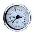VDO Cockpit Marine 85MM (3-3/8") Pitot Speedometer - 0 to 35 MPH - White Dial/Chrome Bezel — marine gauges