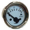 VDO Cockpit Marine 52MM (2-1/16") Voltmeter - White Dial/Chrome Bezel — marine gauges