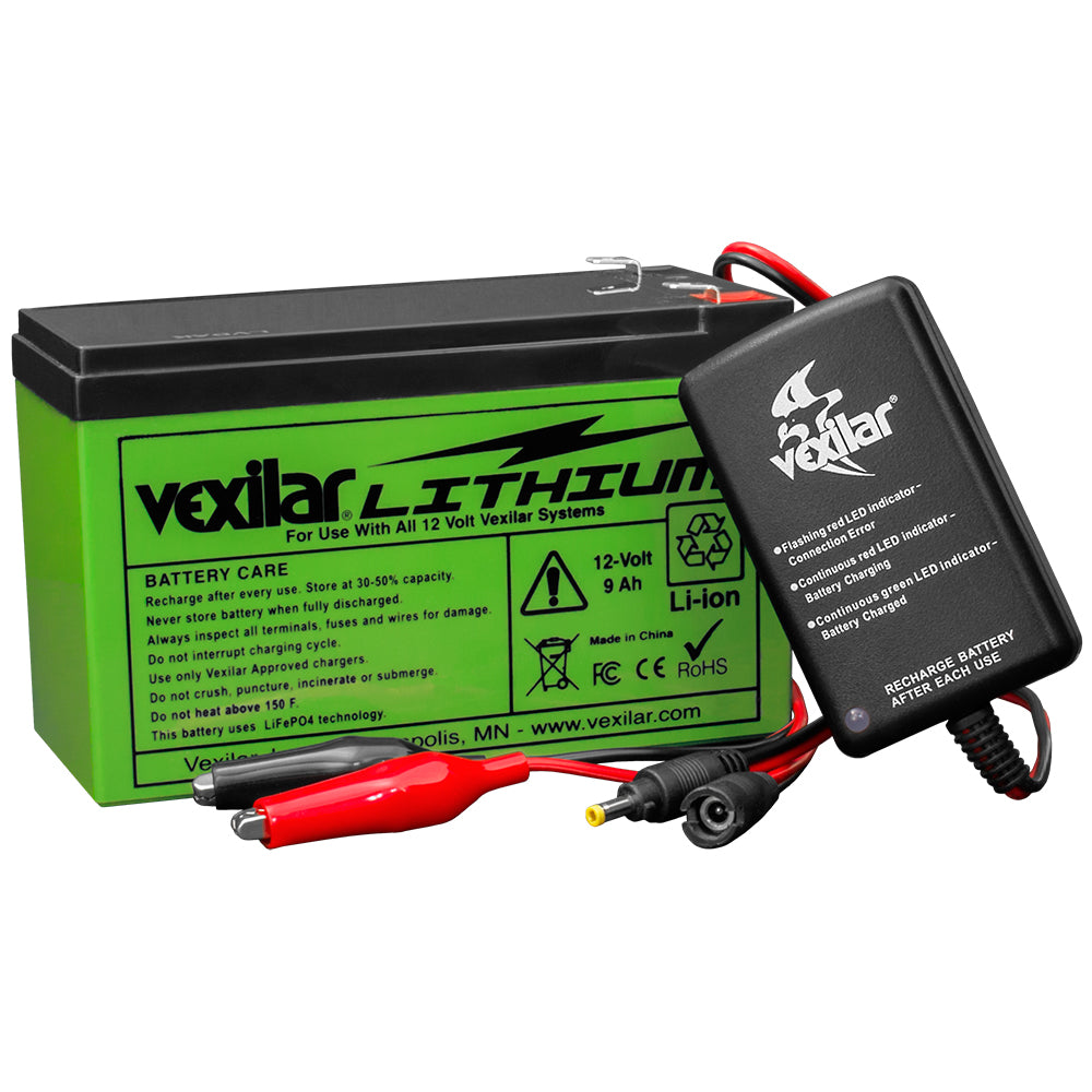 Vexilar 12V Lithium Ion Battery & Charger — marine camping