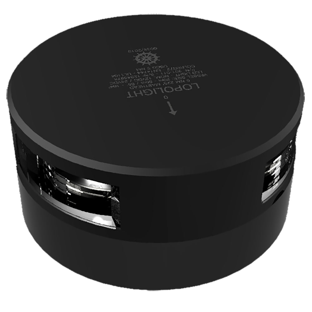 Lopolight Series 301-011 - Masthead Light - 5NM - Horizontal Mount - White- Black Housing — marine navigation lights