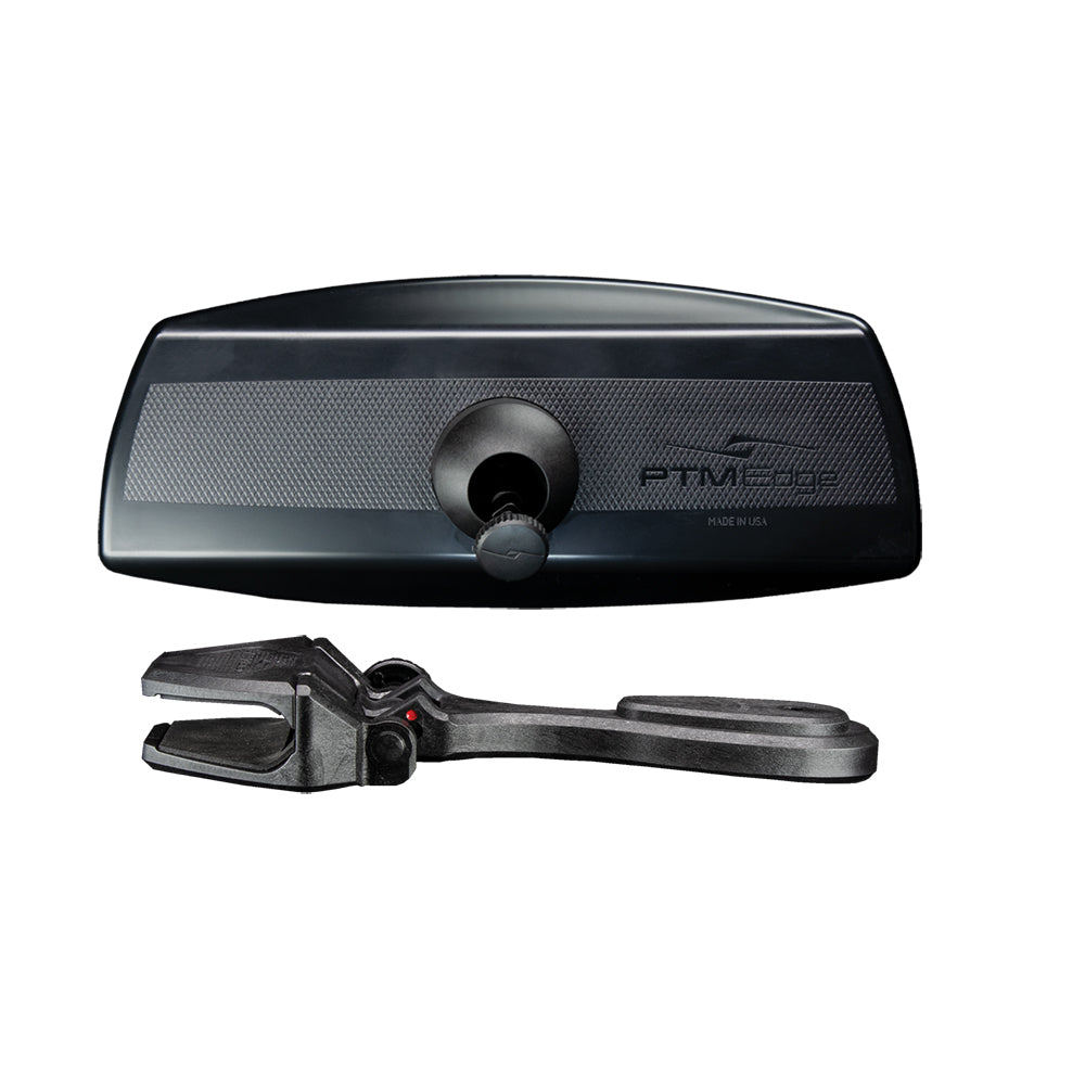 PTM Watersports Mirror/Bracket Kit w/VR-100 PRO Mirror & CFR-200 (Black) — marine mirrors