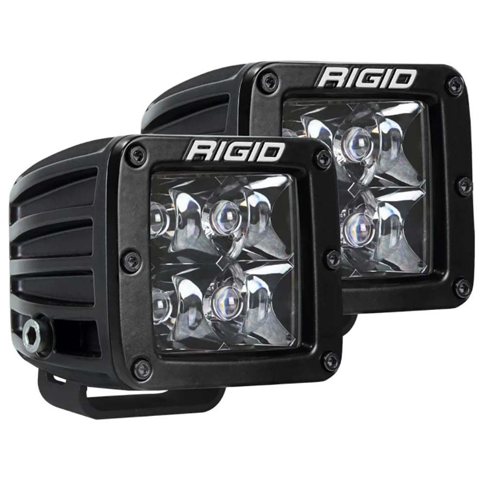RIGID Industries D-Series Pro Dually Spot Surface Mount Pair - Midnight Edition — marine flood/spreader lights
