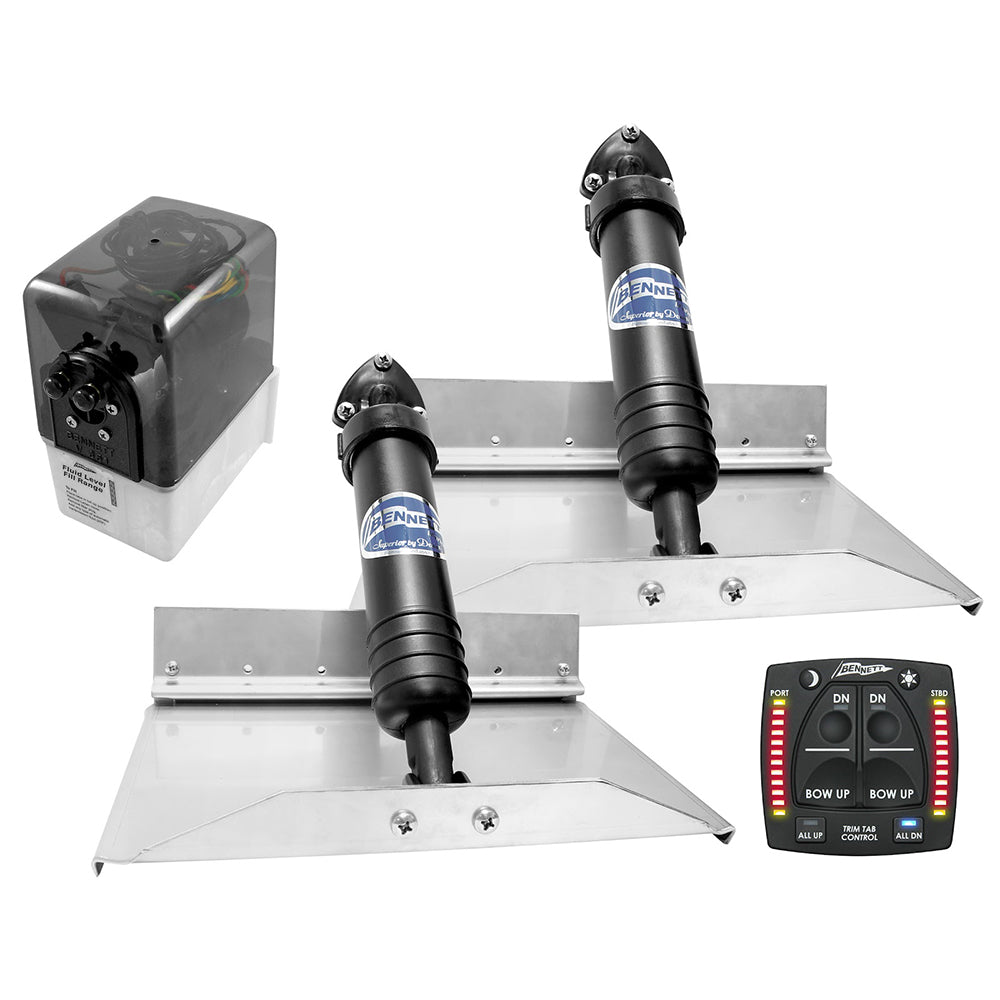 Bennett Marine 12x9 Hydraulic Trim Tab System w/One Box Indication — marine trim tabs
