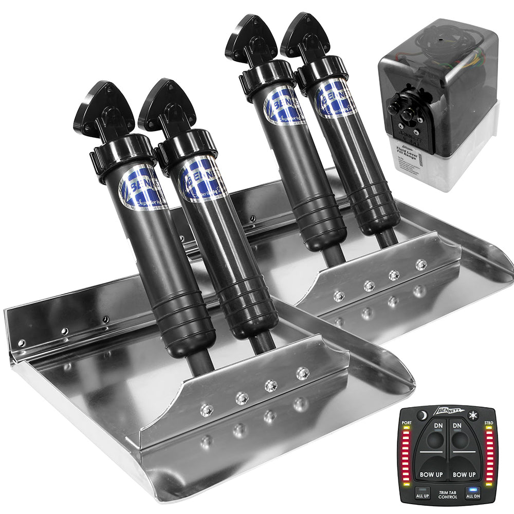 Bennett Marine 12x12 Sport Tab System w/One Box Indication — marine trim tabs