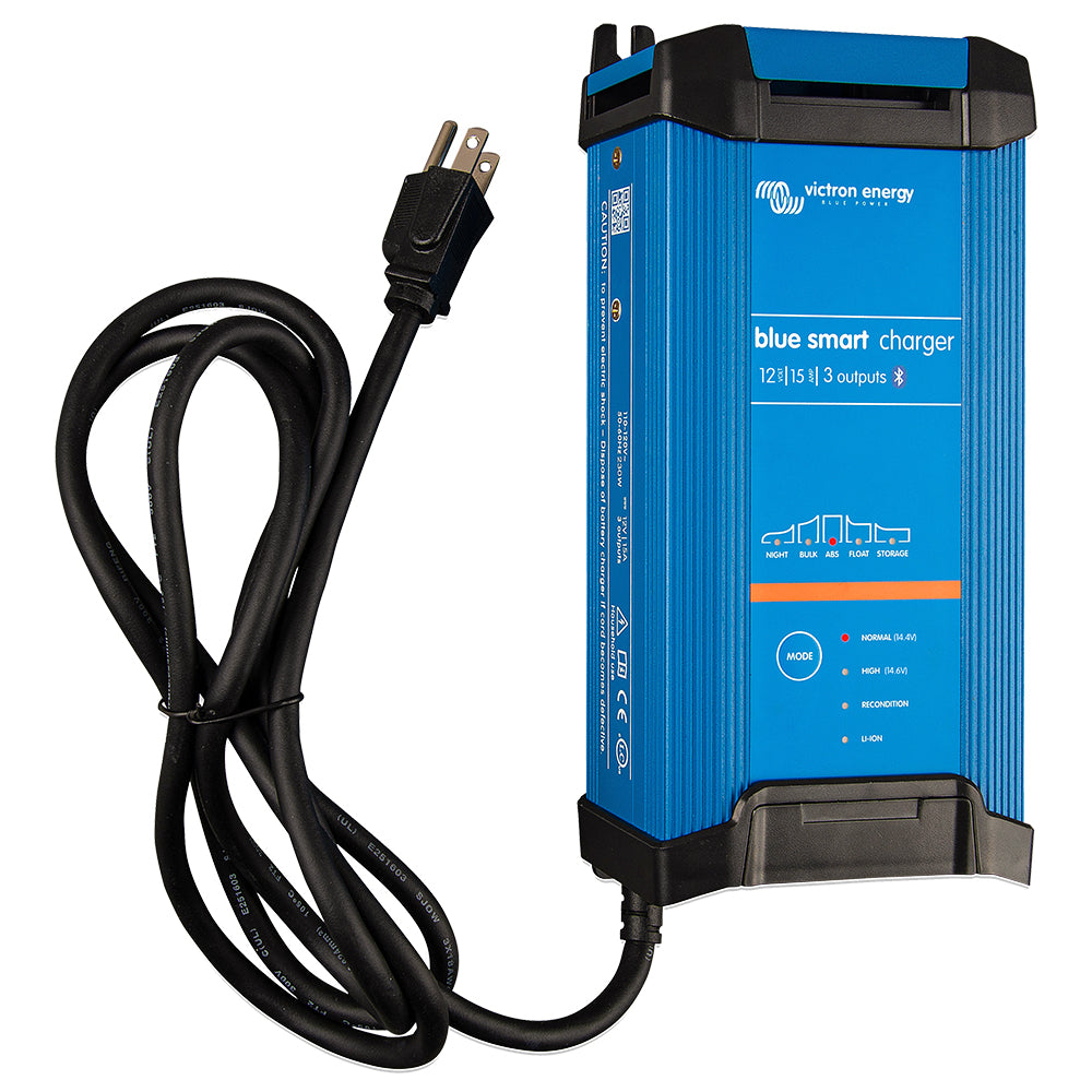 Victron Energy Victron Blue Smart IP22 12VDC 15A 3 Bank 120V Charger - Dry Mount — marine battery chargers
