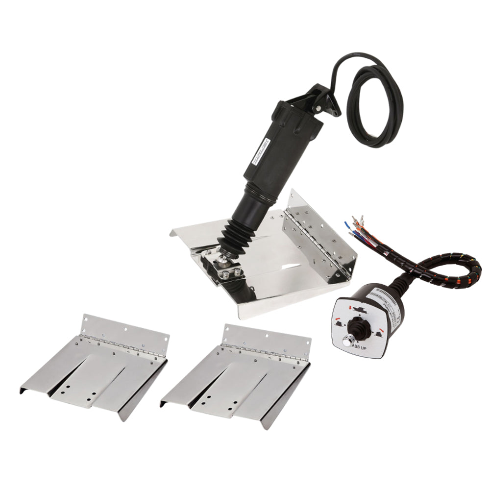 Uflex USA Uflex 12x12 Polished Stainless Steel Trim Tab Kit — marine steering systems