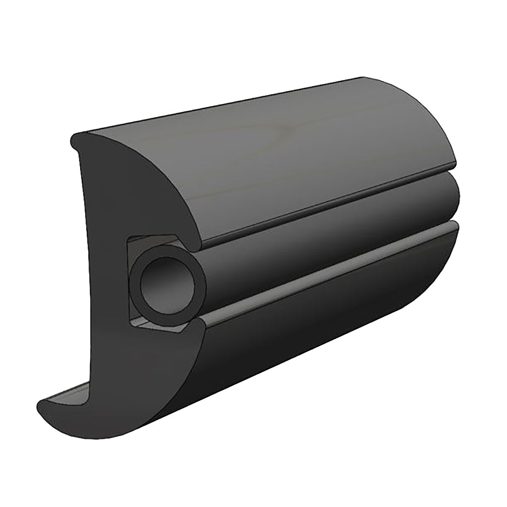 TACO Marine TACO Flexible Vinyl Black Rub Rail 1-1/16" x 1-7/8" 50'L — marine rub rail