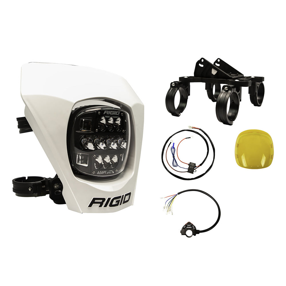 RIGID Industries Adapt XE Extreme Enduro LED Moto Kit - White — marine flood/spreader lights