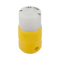 Marinco Locking Connector - 15A, 125V - Yellow — marine shore power
