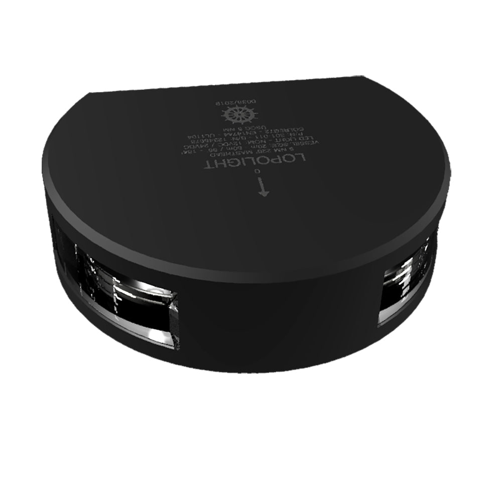 Lopolight Series 301-011 - Masthead Light - 5NM - Horizontal Mount - White - Black Housing — marine navigation lights