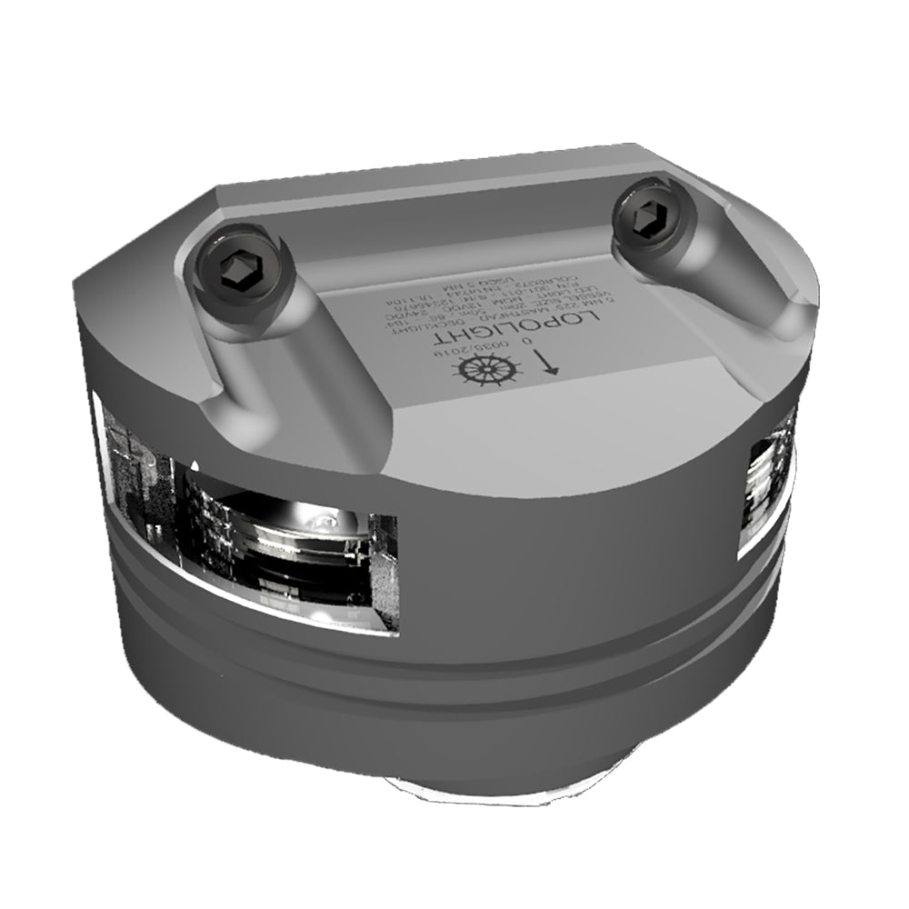 Lopolight Series 301-011 - Masthead Light w/Deck Light - 5NM - Vertical Mount - White - Silver Housing — marine navigation lights