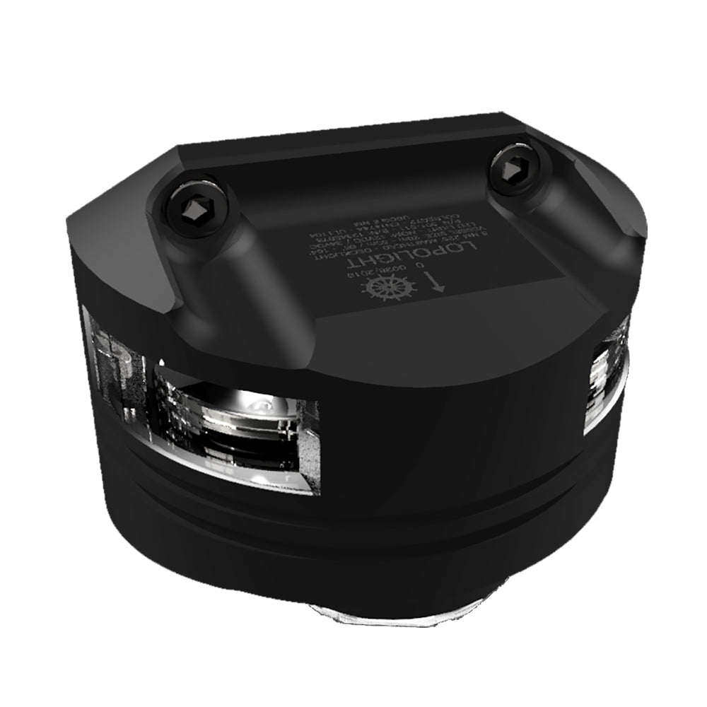 Lopolight Series 301-011 - Masthead Light w/Deck Light - 5NM - Vertical Mount - White - Black Housing — marine navigation lights