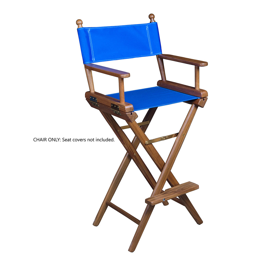 Whitecap Captain's Chair w/o Seat Covers - Teak — marine teak