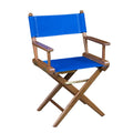 Whitecap Director's Chair w/Blue Seat Covers - Teak — marine teak