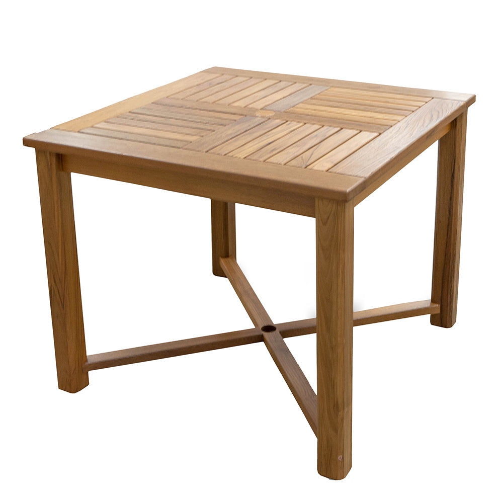 Whitecap Square Dining Table - Teak — marine teak