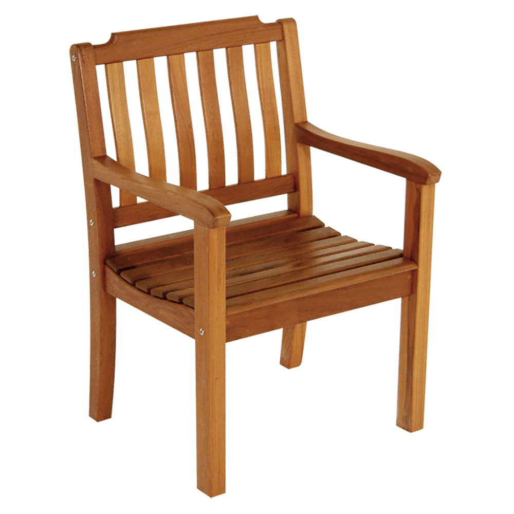 Whitecap Garden Chair w/Arms - Teak — marine teak