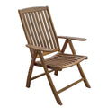 Whitecap Reclining Arm Chair - Teak — marine teak