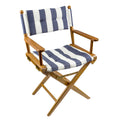 Whitecap Director's Chair w/Navy & White Cushion - Teak — marine teak