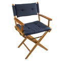 Whitecap Director's Chair w/Navy Cushion - Teak — marine teak
