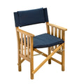 Whitecap Director's Chair II w/Navy Cushion - Teak — marine teak