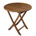 Whitecap Round Slat Table - Teak — marine teak