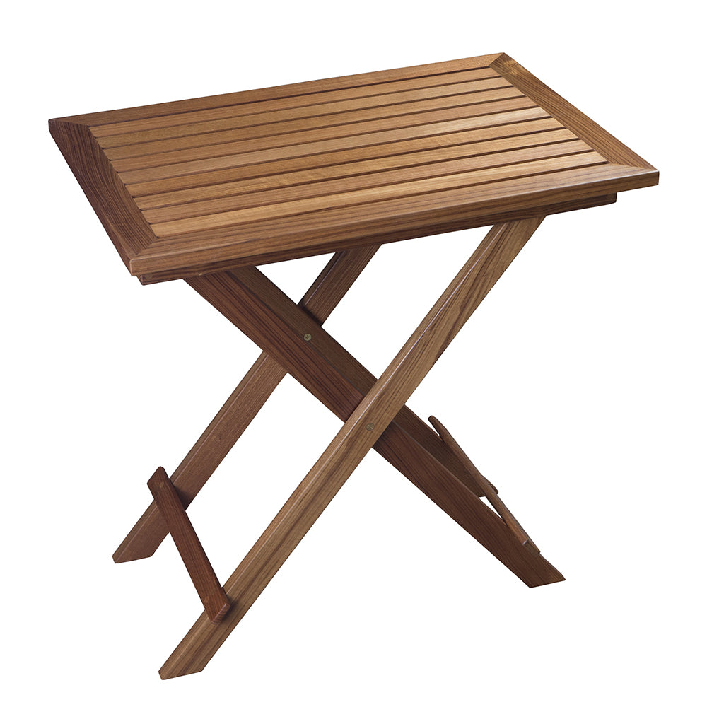Whitecap Folding Slat Table - Teak — marine teak