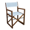 Whitecap Director's Chair w/White Batyline Fabric - Teak — marine teak