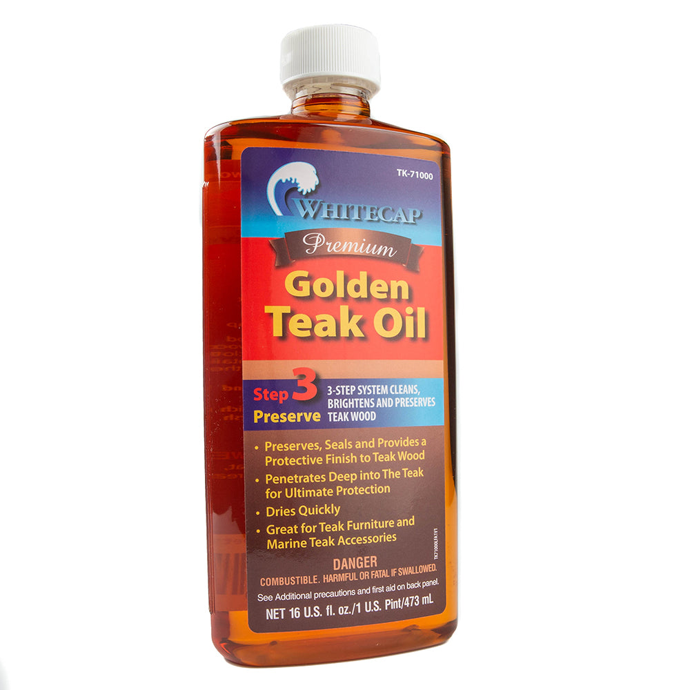 Whitecap Premium Golden Teak Oil - 16oz — marine cleaning
