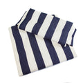 Whitecap Seat Cushion Set f/Director's Chair - Navy & White Stripes — marine teak