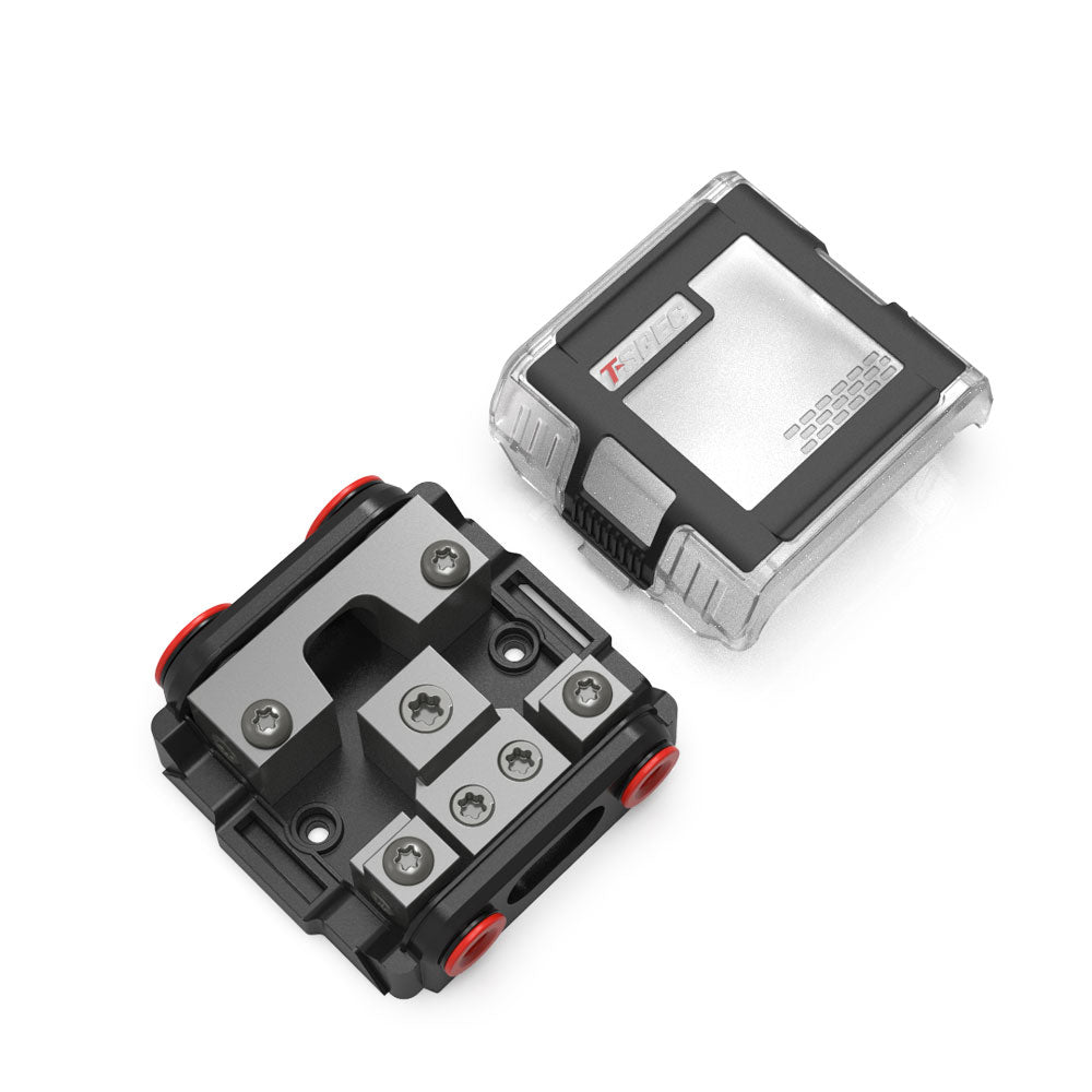 T-Spec VPNB2 MANL 2 Position All-In-One Distribution Block w/Cover — marine busbars