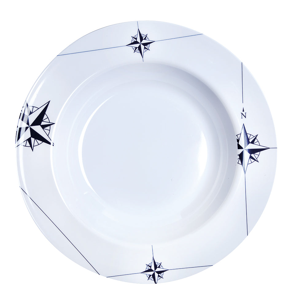 Marine Business Melamine Deep, Round Soup Plate - NORTHWIND - 8.8" Set of 6 — marine deck / galley