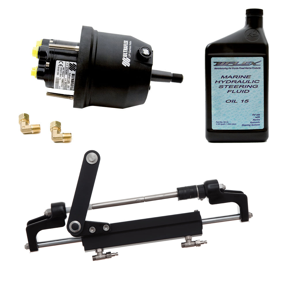 Uflex USA Uflex HYCO 1.1 Front Mount OB System up to 175HP - Includes UP20 FM Helm, 2qts of Oil, UC95-OBF Cylinder — marine steering systems