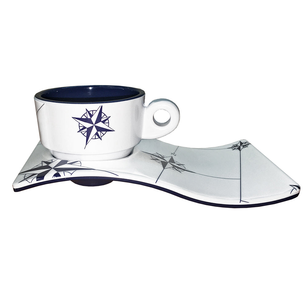 Marine Business Melamine Espresso Cup & Plate Coffee Set - NORTHWIND - Set of 6 — marine deck / galley