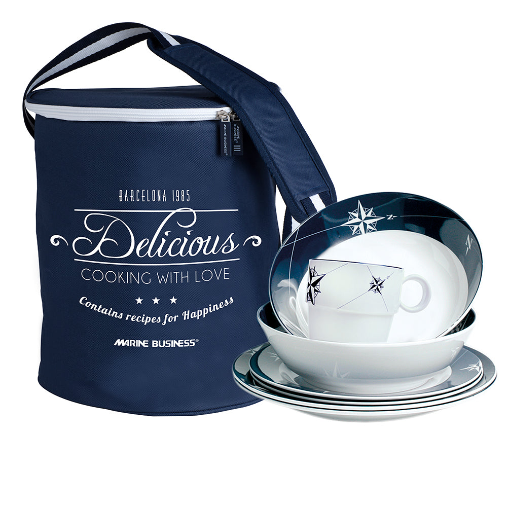 Marine Business Melamine Tableware Set & Basket - NORTHWIND - Set of 24 — marine deck / galley