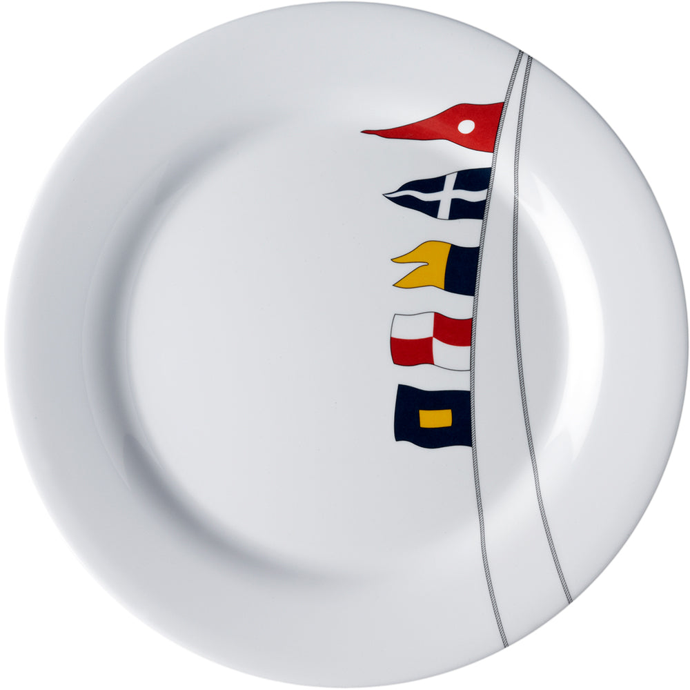 Marine Business Melamine Non-Slip, Flat, Round Dinner Plate - REGATA - 10" Set of 6 — marine deck / galley