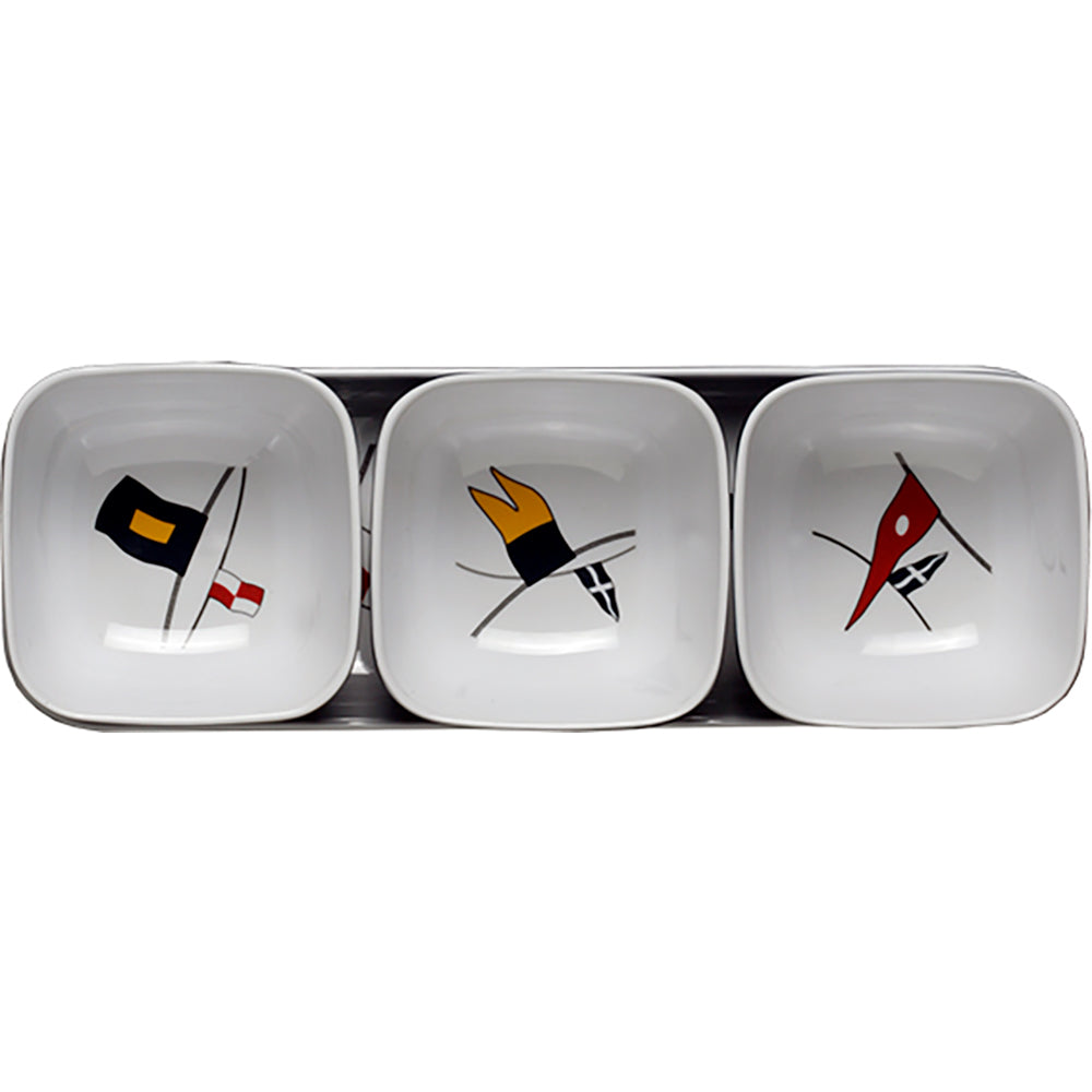 Marine Business Melamine Snack Set - REGATA - Set of 4 — marine deck / galley